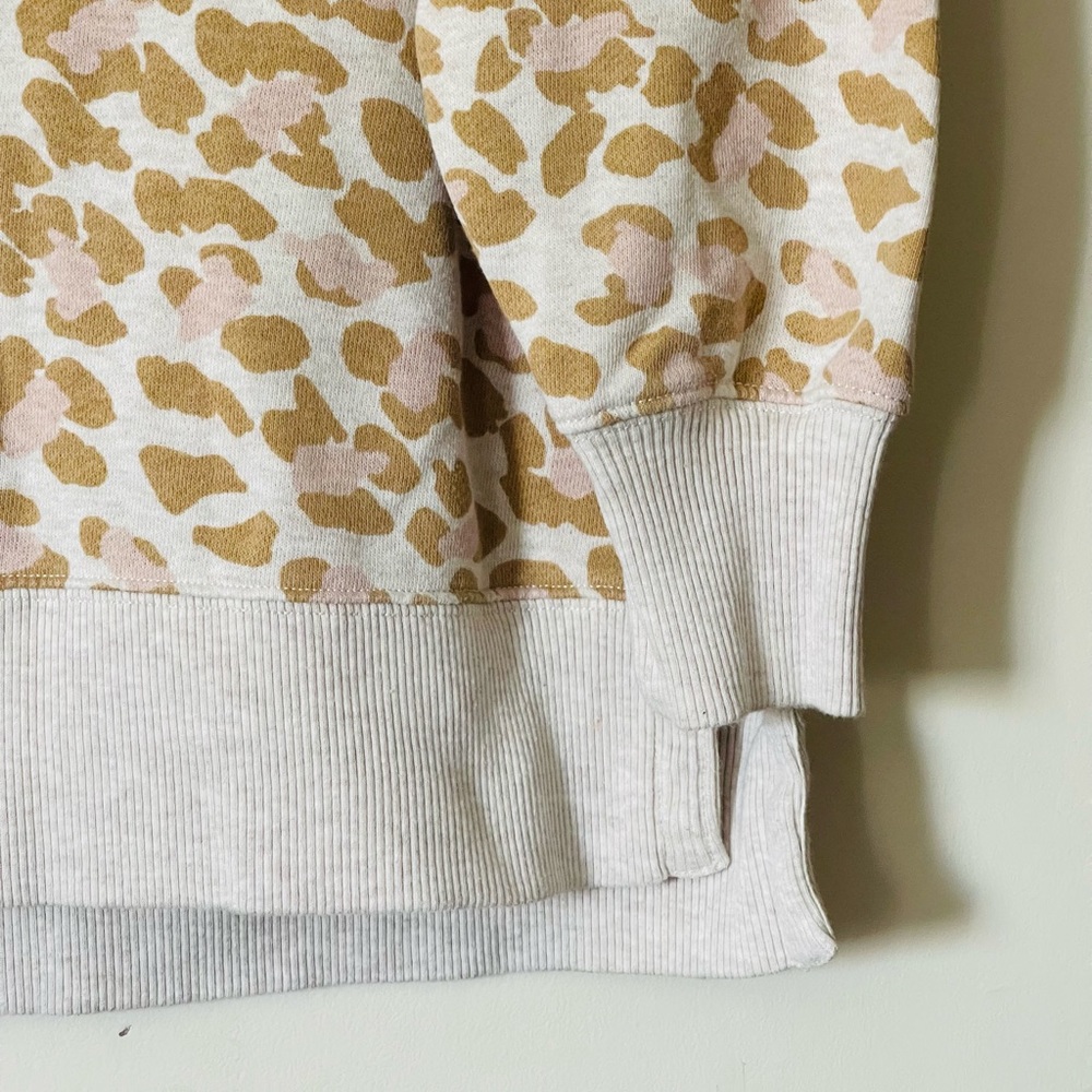 Aerie American Eagle Leopard Animal Print Pullover Oversized Sweater - Picture 4 of 15